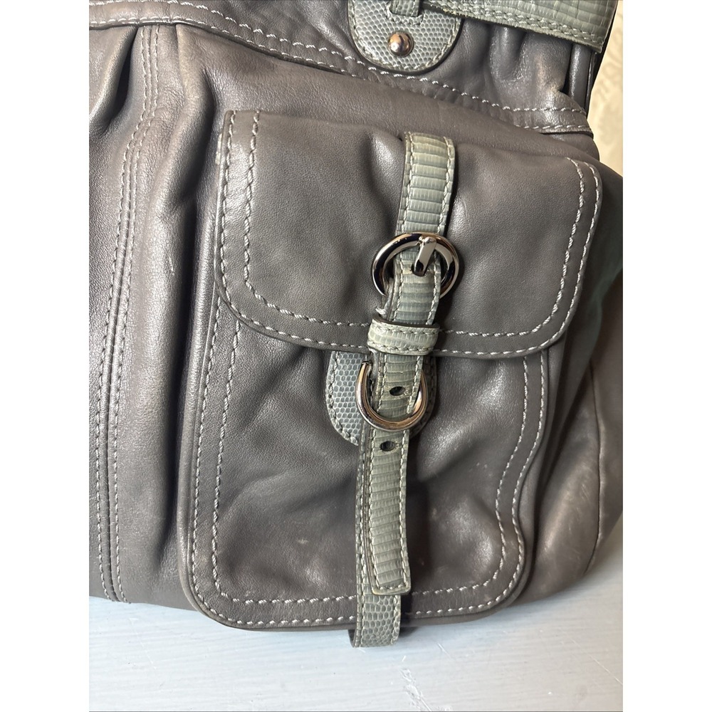 COACH Metallic Gray Leather, Legacy Shoulder Business Tote Bag, Large, 13205 - Picture 4 of 16
